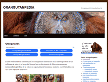 Tablet Screenshot of orangutanpedia.com